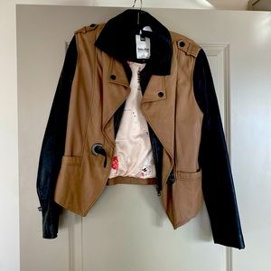 Beautiful soft real leather Moto jacket
